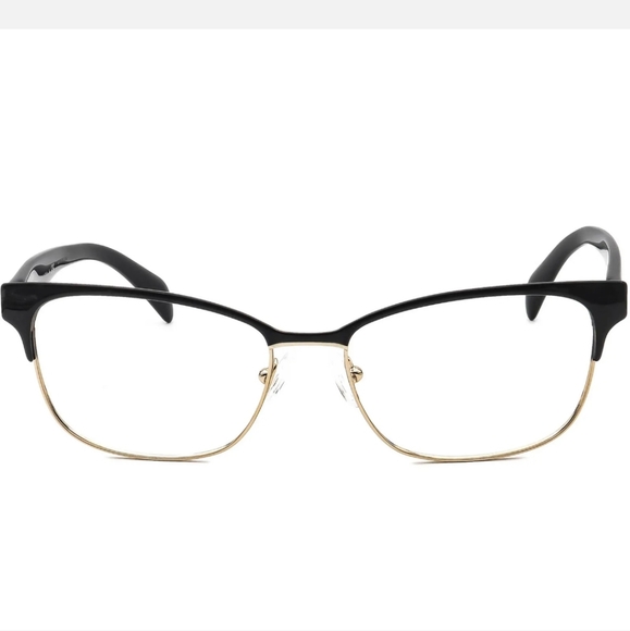 Prada Women's Eyeglasses VPR 65R QE3-1O1 Black/Gold Frame - Picture 2 of 11